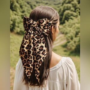 Leopard Print Hair Bow K9